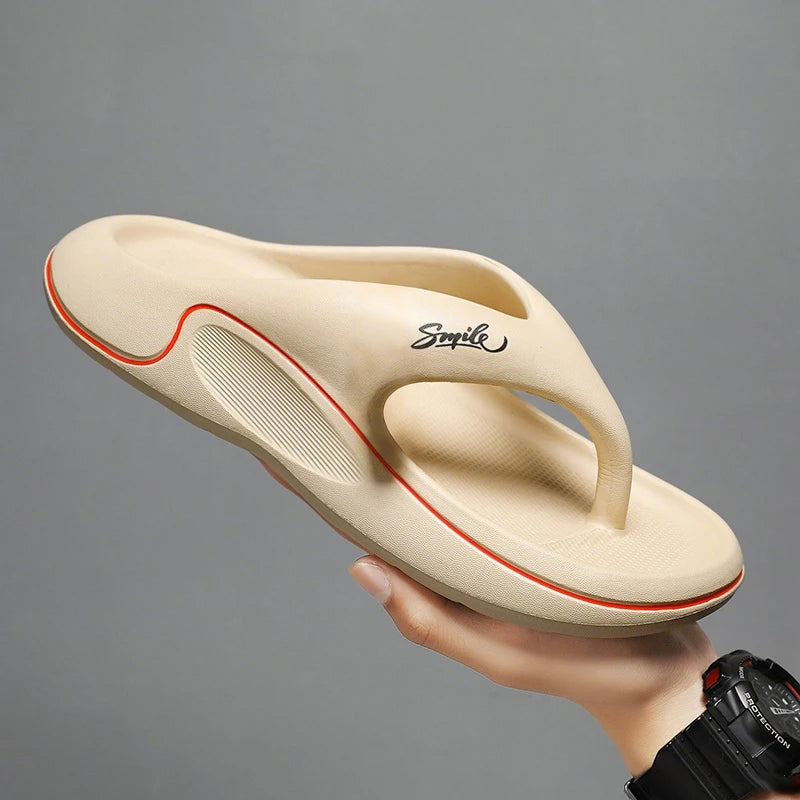 Summer 2026 Flip-Flops for Men Thick Sole Beach Slippers