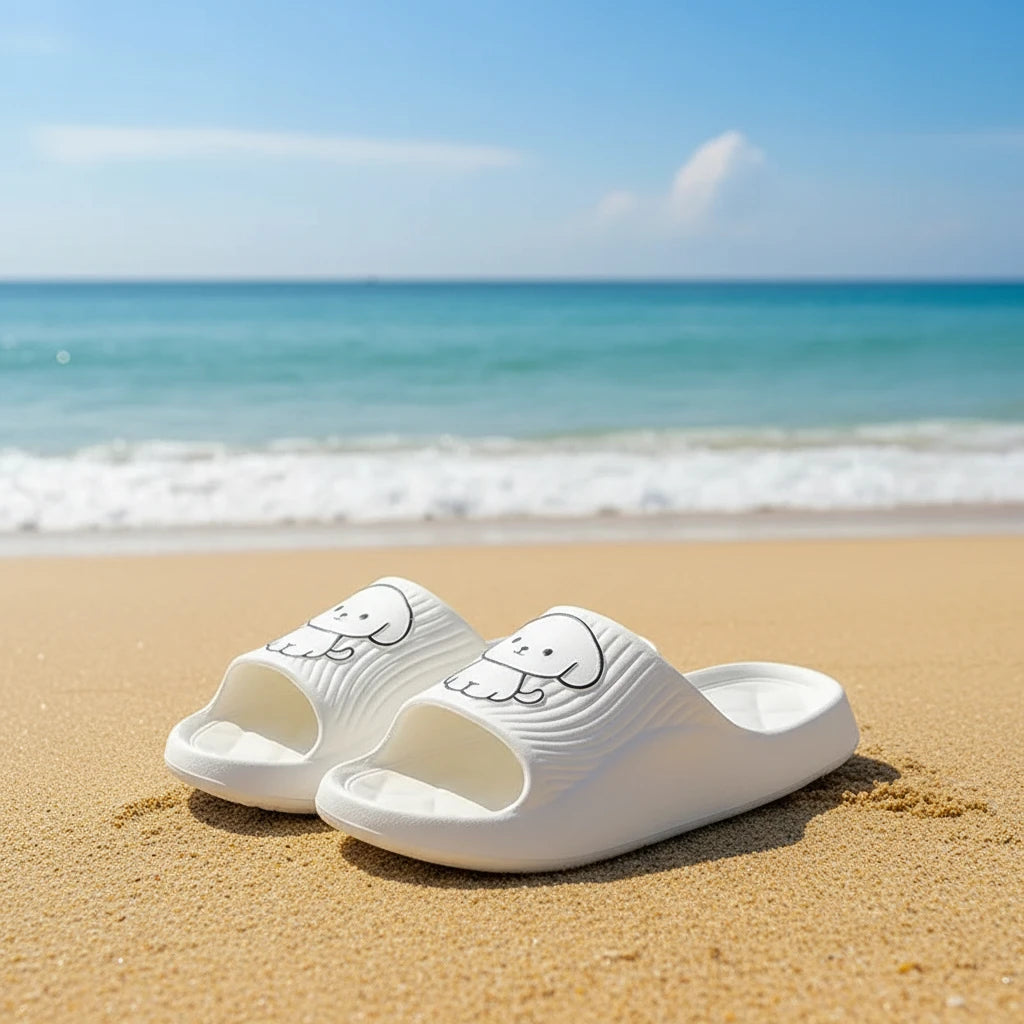 Cute Cartoon Cloud Cushion Slippers for Women Summer Flip Flops