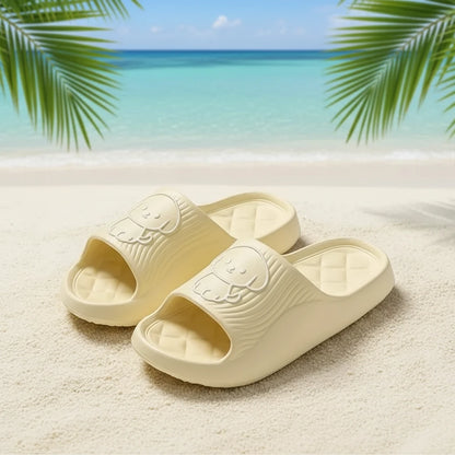 Cute Cartoon Cloud Cushion Slippers for Women Summer Flip Flops