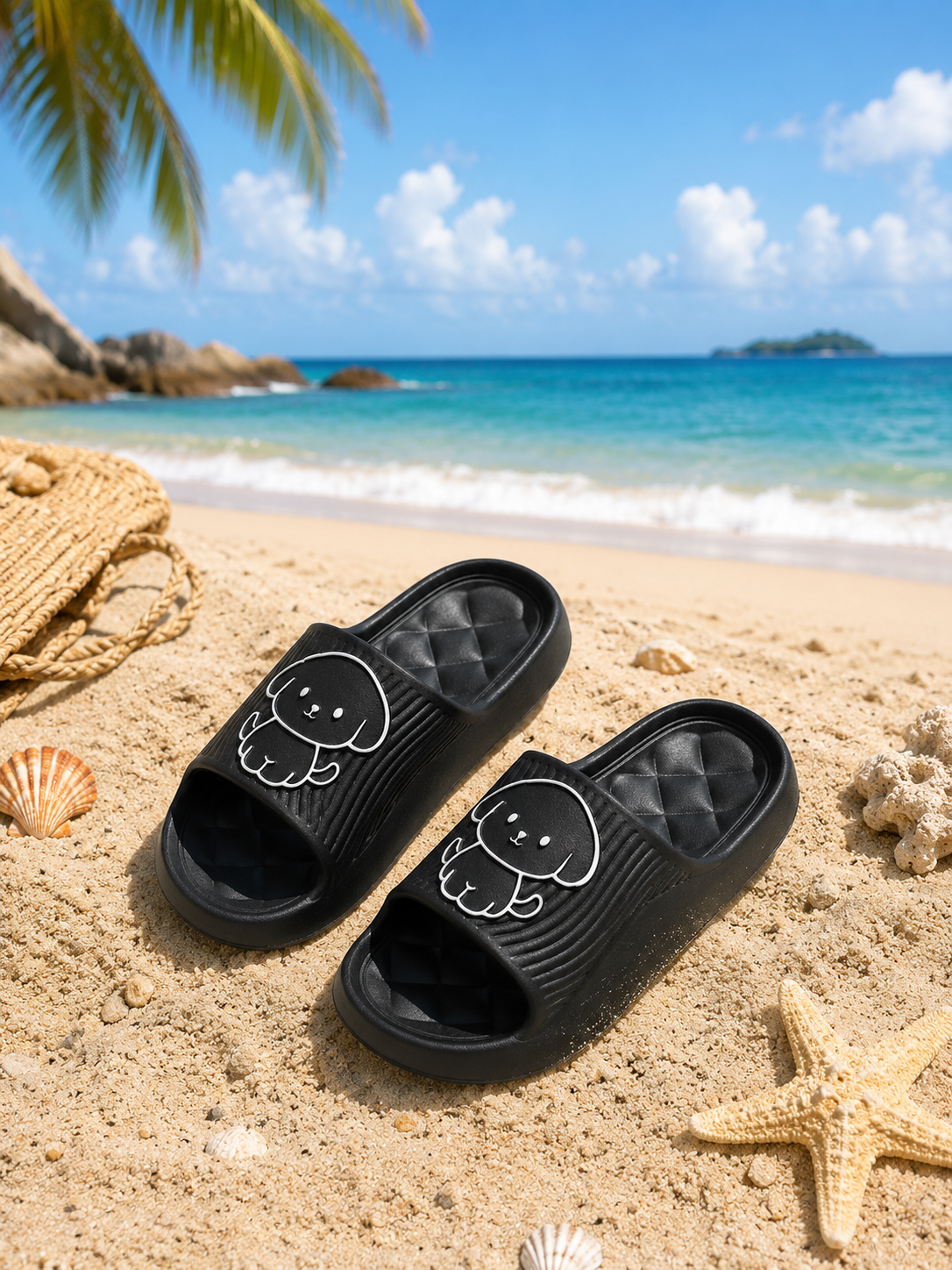 Cute Cartoon Cloud Cushion Slippers for Women Summer Flip Flops