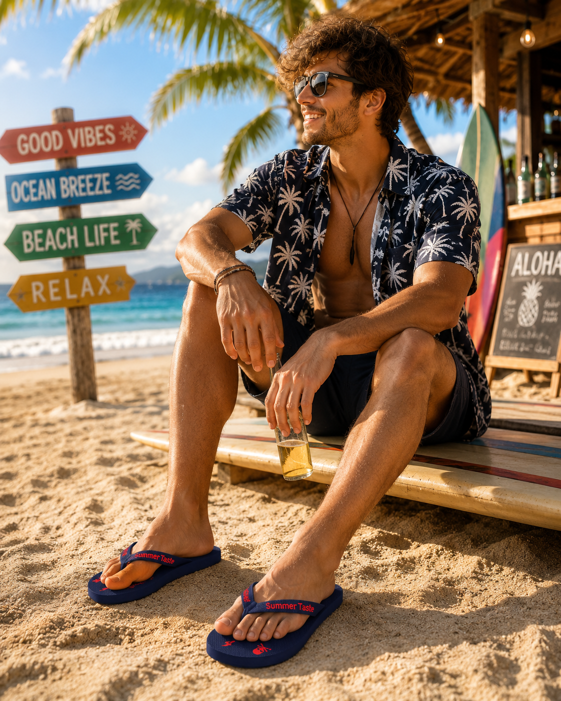 Men’s Summer Flip-Flops Soft Sole Non-Slip Beach Sandals