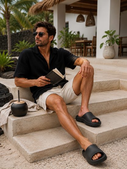 Men’s Coconut Cloud Slides Soft Thick Sole Beach Slippers